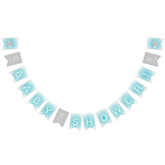 甘いサメの赤ちゃんシャワーのバンティングバナー バンティングフラッグ (全)