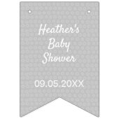 甘いサメの赤ちゃんシャワーのバンティングバナー バンティングフラッグ (第2の旗)