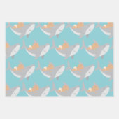 甘いサメの赤ちゃんシャワー包み紙シートセット ラッピングペーパーシート (正面)