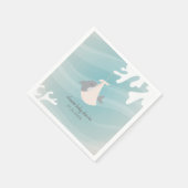 甘いサメの赤ちゃんシャワー スタンダードカクテルナプキン (角)