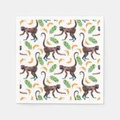 甘いサルがバナナをジャグリング スタンダードカクテルナプキン (正面)