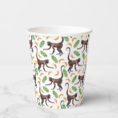 甘いサルがバナナをジャグリング 紙コップ (裏面)