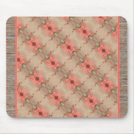 甘いサンゴ花のパターン（の模様が）あるネズミ敷物 マウスパッド