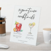 甘いシグネチャーカクテ結婚ルのメニュー 台座サイン (インサイチュ)