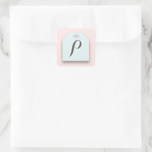 甘いシックなティーカップティーバッグパーティーシール スクエアシール (バッグ)