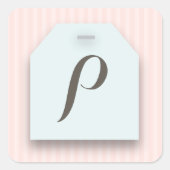 甘いシックなティーカップティーバッグパーティーシール スクエアシール (正面)