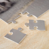 甘いシベリアのハスキーの子犬の眠り ジグソーパズル (側面)