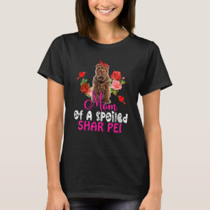 甘いシャールの母のペイかわいいシャールpei犬の弓ティ tシャツ