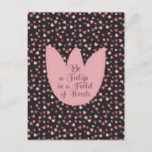 甘いシンプルピンクチューリップパターン – 全方向 ポストカード (正面)