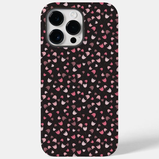 甘いシンプルピンクチューリップパターン – 全方向 Case-Mate iPhoneケース (裏面)