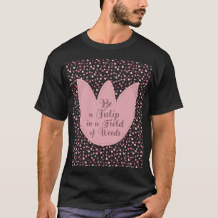 甘いシンプルピンクチューリップパターン – 全方向 Tシャツ