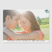 甘いシンプル写真の結婚式の日付を保存 マグネット招待状 (正面)