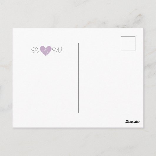 甘いシンプル結婚の写真ありがとうはがき ポストカード (裏面)