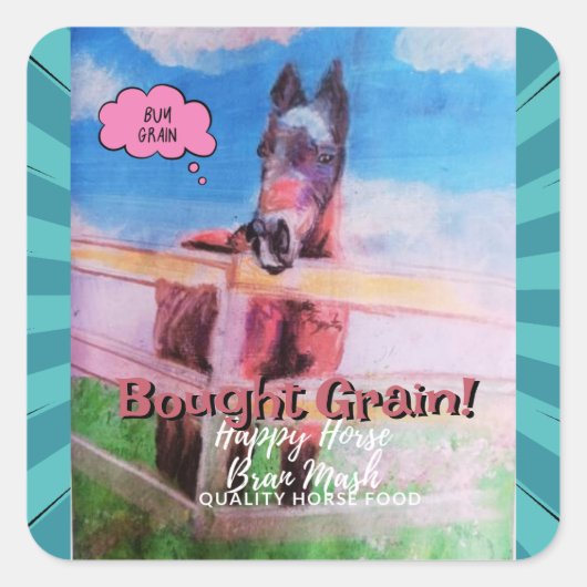 甘いジャミ買ー粒漫画 スクエアシール (正面)