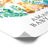 甘いジャングルキリン歓迎ベビーシャワーポスター ポスター (角)