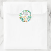 甘いジャングルキリン赤ちゃんシャワーありがとう ラウンドシール (バッグ)