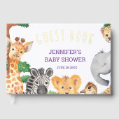 甘いジャングルサファリアニマルワイルドワンベビーシャワー ゲストブック (正面)