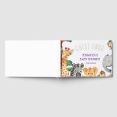 甘いジャングルサファリアニマルワイルドワンベビーシャワー ゲストブック (全面)