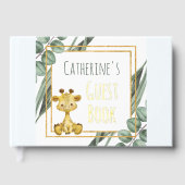 甘いジャングルサファリキリン植物性ベビーシャワー ゲストブック (正面)