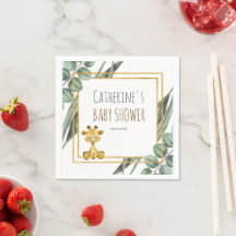 甘いジャングルサファリキリン植物性ベビーシャワー