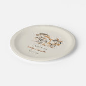 甘いジャングルサファリ動物の男の子の赤ちゃんシャワー ペーパープレート (アングル)