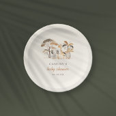 甘いジャングルサファリ動物の男の子の赤ちゃんシャワー ペーパープレート