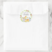 甘いジャングル動物の赤ちゃんシャワーありがとう ラウンドシール (バッグ)