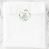 甘いジャングル象の赤ちゃんシャワーありがとう ラウンドシール (バッグ)