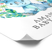 甘いジャングルRhinoウェルカムベビーシャワーポスター ポスター (角)