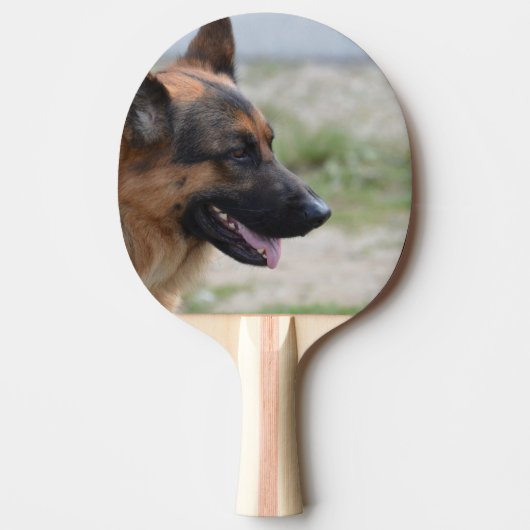 甘いジャーマン・シェパード犬 卓球ラケット (正面)