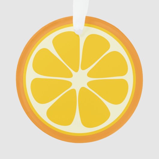 甘いジューシーなオレンジ色のトロピカルシトラスフルーツスライス オーナメント (正面)