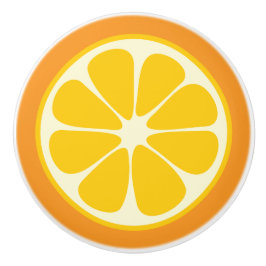 甘いジューシーなオレンジ色のトロピカルシトラスフルーツスライス セラミックノブ