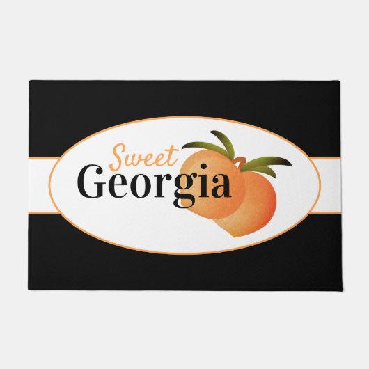 甘いジョージアのモモのドア・マット ドアマット (正面)