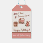 甘いジンジャーブレッドの家に少しお祝い ギフトタグ (正面)