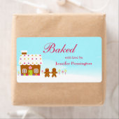 甘いジンジャーブレッドハウスホリデー焼いたバイラベル ラベル (インサイチュ)