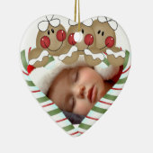 甘いジンジャーブレッドパーソナライズされたクリスマスの装飾 セラミックオーナメント (右)