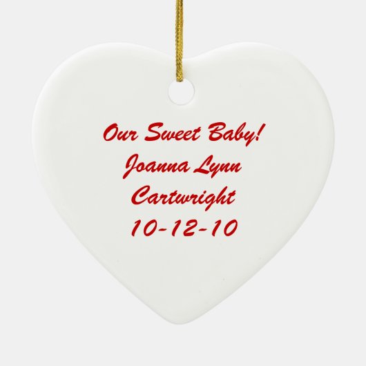 甘いジンジャーブレッドパーソナライズされたクリスマスの装飾 セラミックオーナメント (裏面)