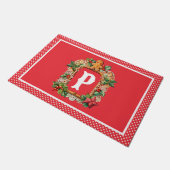 甘いジンジャーブレッドモノグラム ドアマット (アングル)