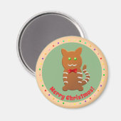 甘いジンジャーブレッド猫の漫画 マグネット (正面/裏面)