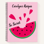 甘いスイカとハート、あなたのレシピ ノートブック (正面)