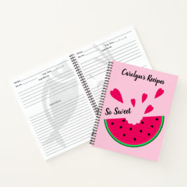甘いスイカとハート、あなたのレシピ ノートブック