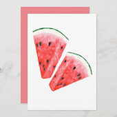甘いスイカのジューシーなスライス 招待状 (正面/裏面)