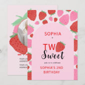 甘いスイカの誕生日招待状 招待状 (正面/裏面)