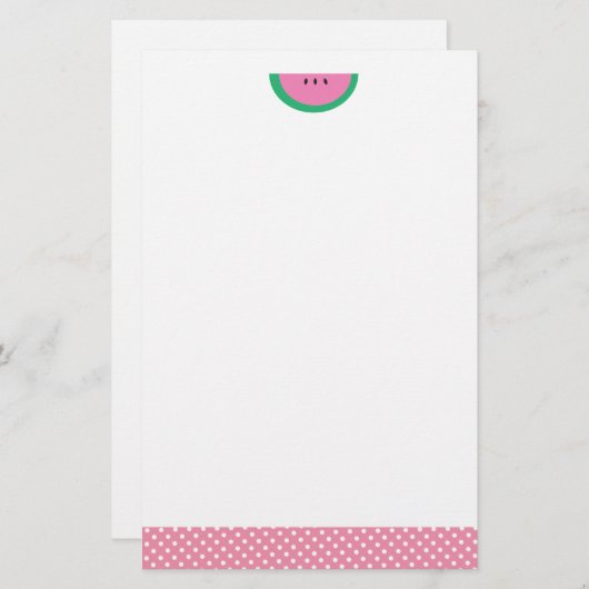甘いスイカ 便箋 (正面/裏面)