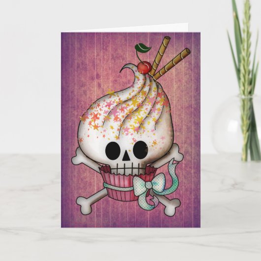 甘いスカルのカップケーキ カード (正面)
