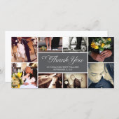 甘いスクリプトコラージュ |の結婚サンキューカード サンキューカード (正面/裏面)