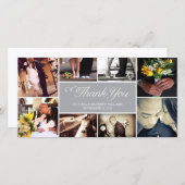 甘いスクリプトコラージュ |の結婚サンキューカード サンキューカード (正面/裏面)