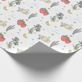 甘いスケッチサマーベリー最初の赤ちゃんシャワー ラッピングペーパー (角)