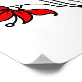 甘いスタイリッシュ猫のエレガント女性のシルエット ポスター (角)