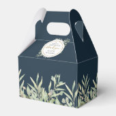 甘いスタート ディープシー ブルー グリーン ウェディング フェイバーボックス (裏面サイド)
